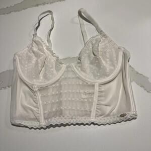 Jessica Simpson Off White Lace Corset Bustier Bra Top 34C